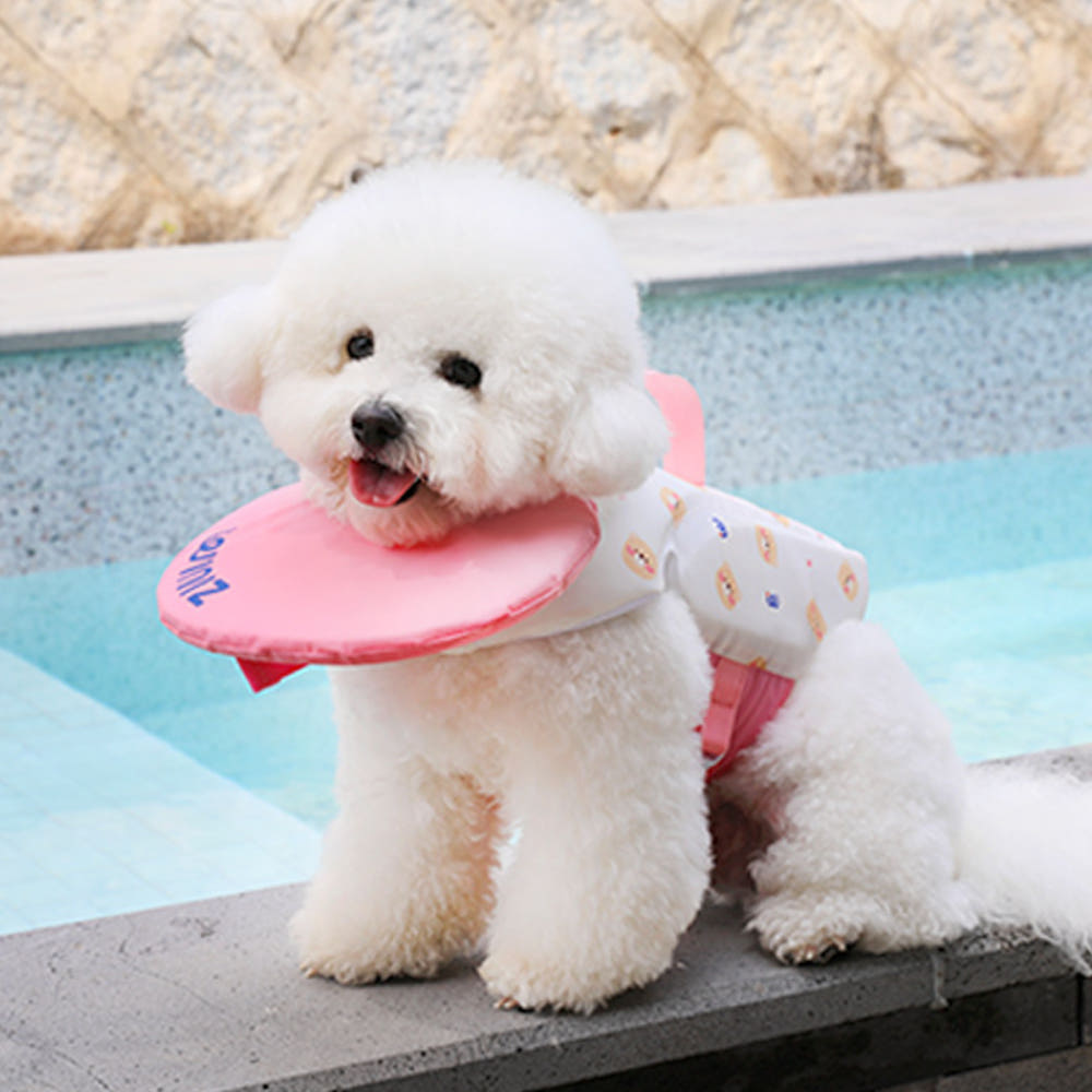 WINIZ ライフジャケット 水泳用 水遊び 浮力が優れる 犬の安全に守る 水泳の練習用品 干しやすい