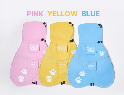 WINIZ レインコート 犬服 犬用 レインコート ペットレインコート 犬用ジャケット 梅雨対策 雨具 雨の日 防水 通気 軽量 散歩 調整可能 着脱簡単 汚れ防止